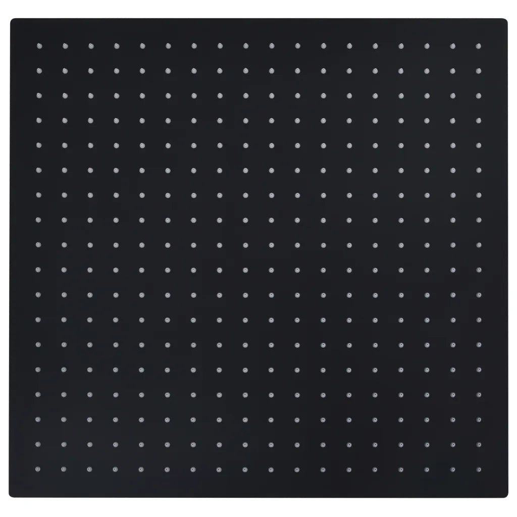Testa Doccia a Pioggia in Acciaio Inox 50x50 cm Quadrata Nera 147699