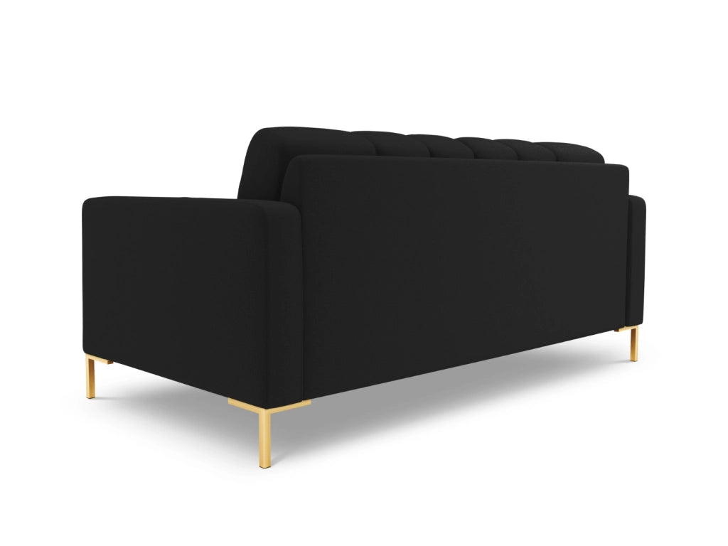 Cosmopolitan Design - Divano "Bali" 3 posti in tessuto strutturato nero 