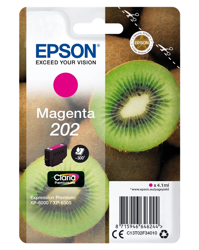 Epson Kiwi Singlepack Magenta 202 Claria Premium Ink