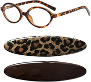 Spilla per Capelli con Disegno di Leopardo - Lenti Antifatiga Blu - Accessorio Donna - 1 Unita - 6 Cm - Abbigliamento da Festa Moderno - Ferro per Capelli