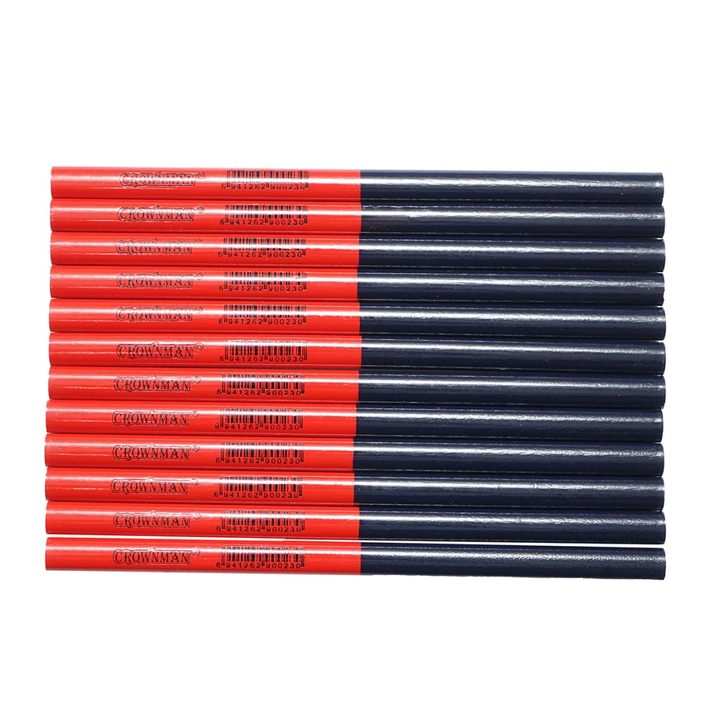Set di 12 matite ovali per falegnameria e edilizia, 178x4,2x2 mm, marca Crownman.
