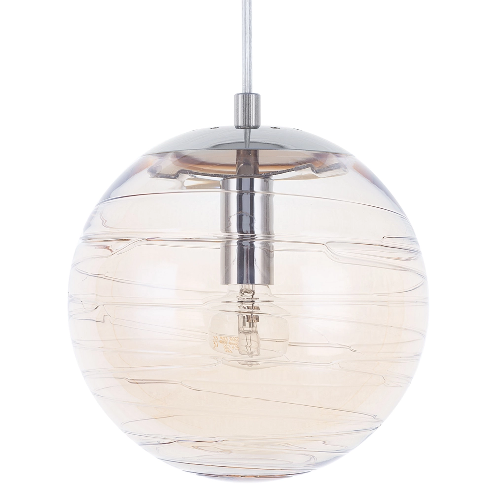 Lampada a Sospensione lampadario a Globo Moderno in Vetro Colorato dorato