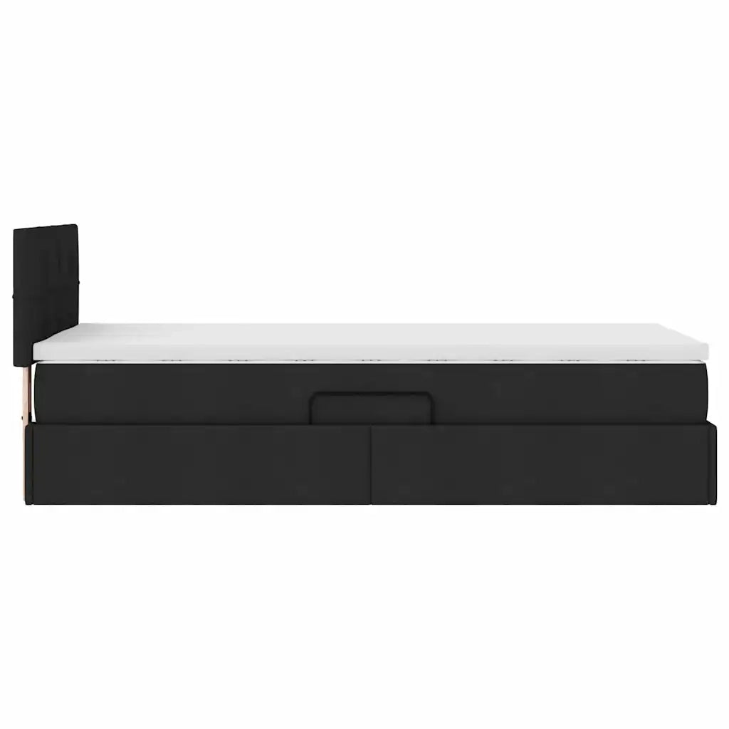 Letto con contenitore e materasso Nero 100 x 200 cm 3370490