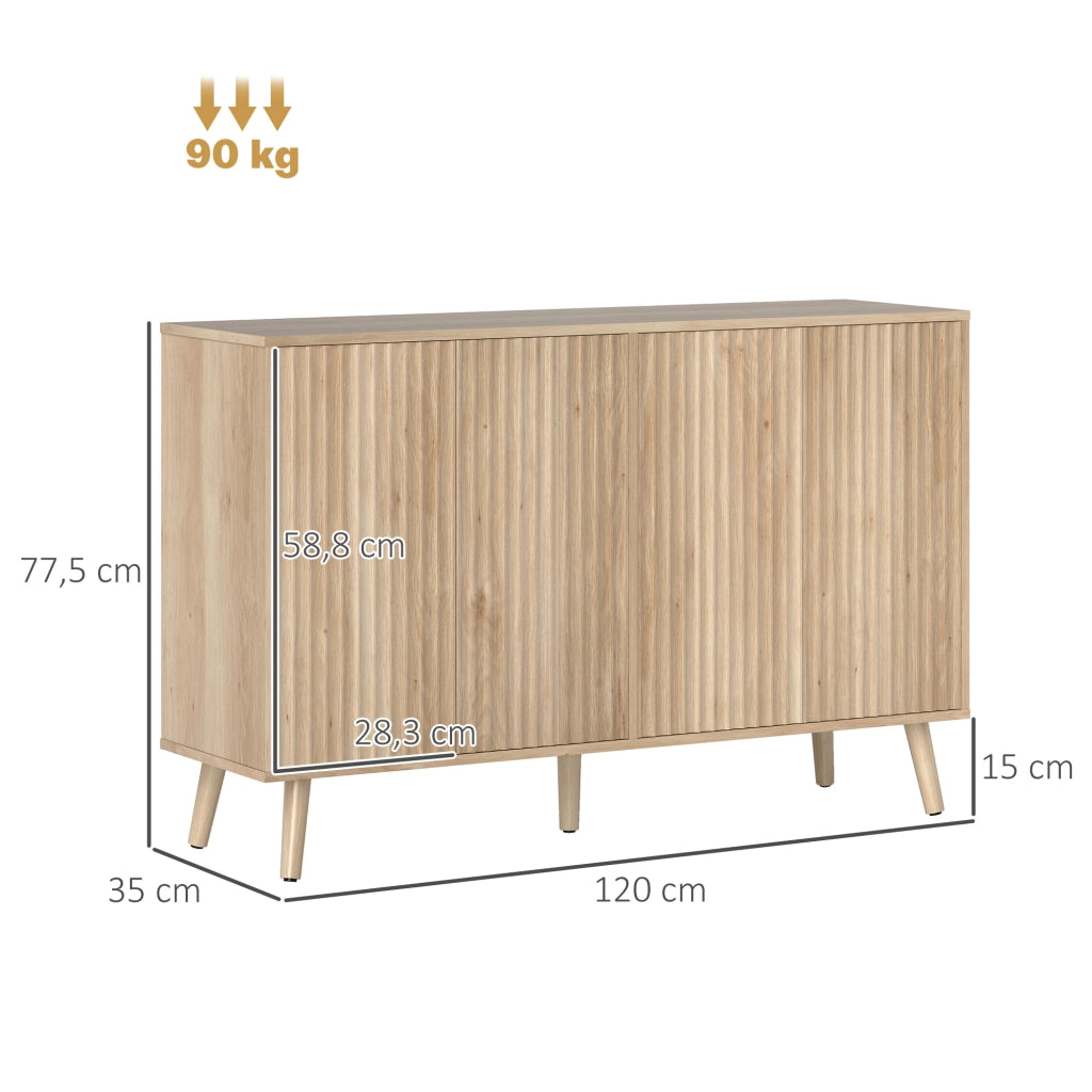 Credenza ¨C Minimal ¨C Quercia 120x35x77,5 cm