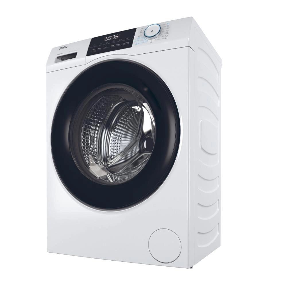 Haier I-Pro Serie 1 Serie 1, Lavatrice Slim 8 KG, 10% più efficente della classe A, 1400 giri, Bianco, Inverter, Refresh, HW80-BP14929A-S