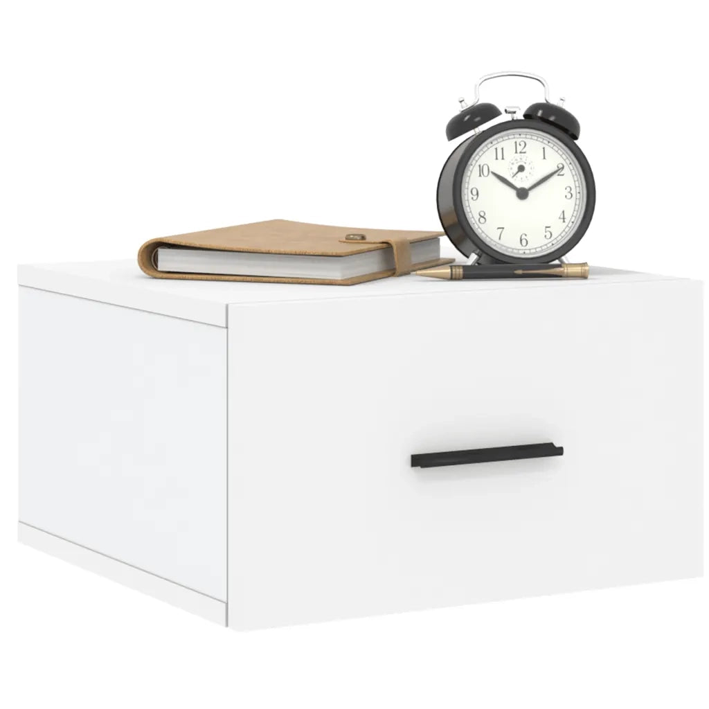vidaXL Comodino a Muro Bianco 35x35x20 cm