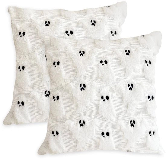 Set di cuscini in poliestere da 2 pezzi - Tessuto morbido in pile - Idrorepellente - Sostanzialmente resistente - Cerniera rinforzata - 45x45 cm