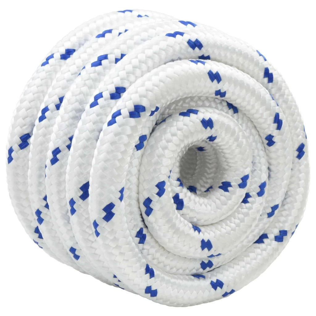 Corda da Barca 25 m 3 Bianco e Blu PP