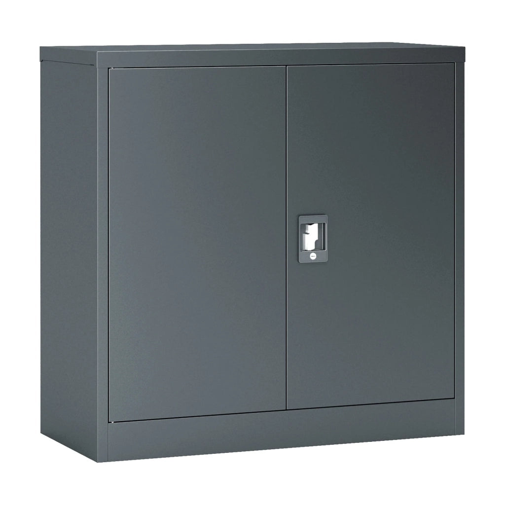 Armadio da ufficio armadietto da ufficio mobile contenitore per soggiorno ufficio camera da letto officina acciaio laccato 90 x 40 x 90 cm grigio scuro 03_0006322