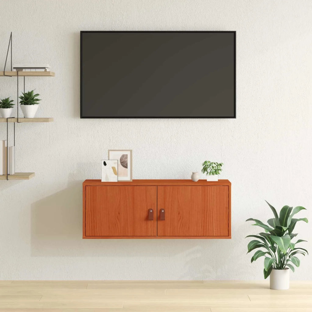 Armadietto a muro Marrone cerato 80 x 30 x 30 cm Pino massello
