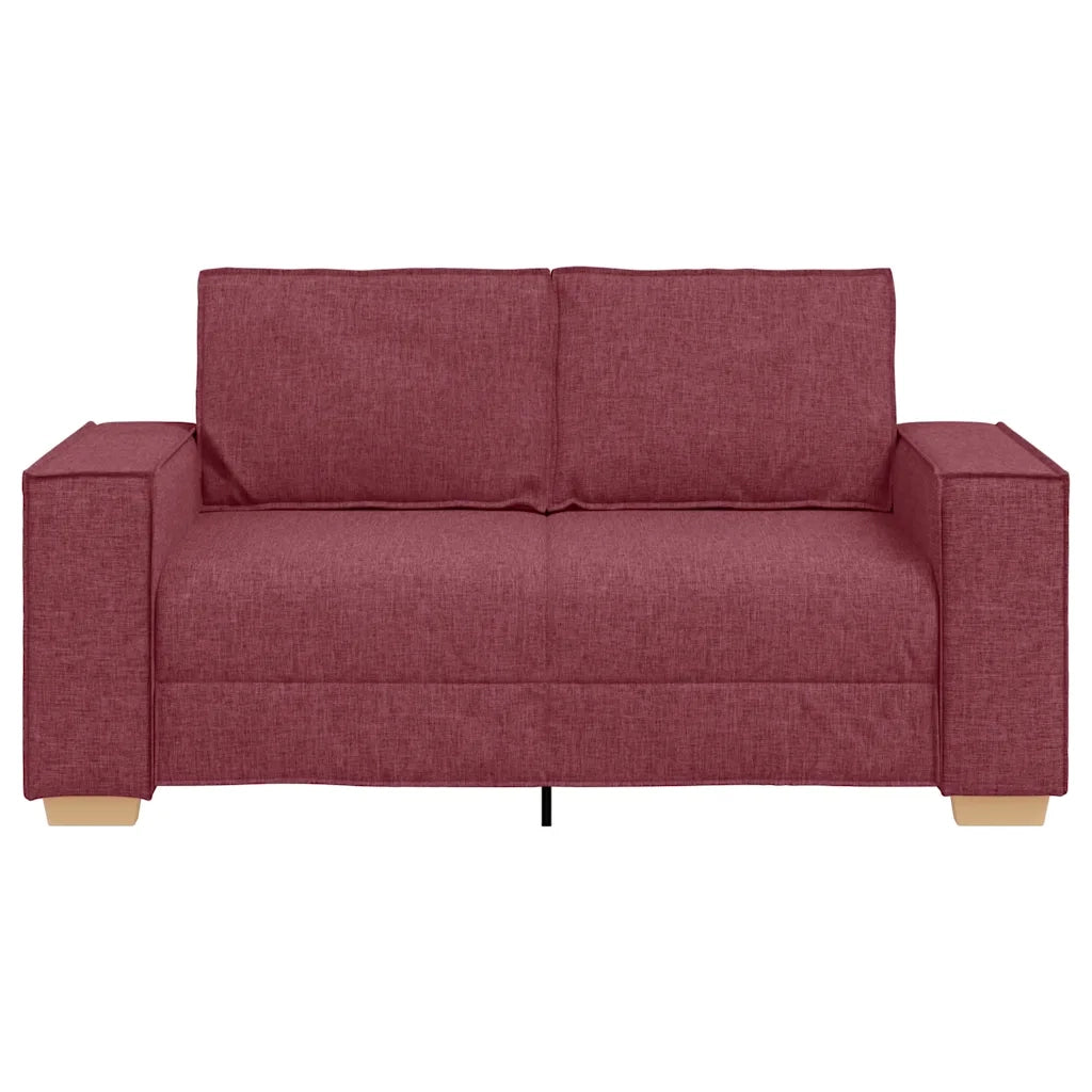 Divano a 2 posti rosso vino 160x78x84 cm in tessuto 4104973