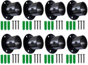 Wandbeugel in Alluminio Inossidabile - Set di 8 Pezzi - Finitura Matta Nera