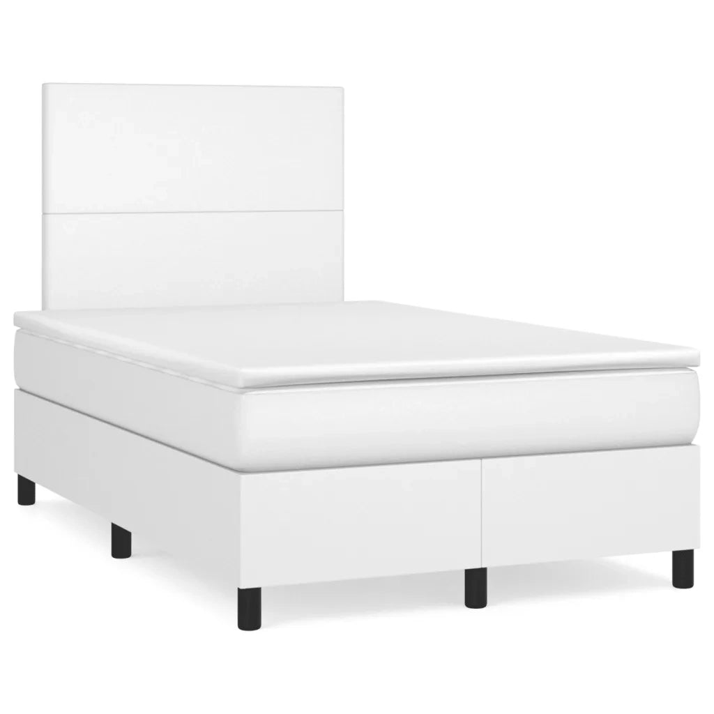 Giroletto a Molle con Materasso Bianco 120x190 cm in Similpelle 3269966