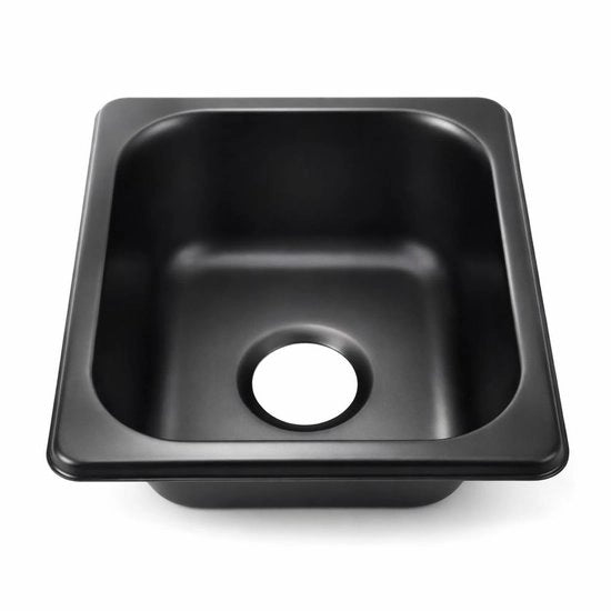 Lavandino a Sgoccio - Sgocciolatore a Inserimento - Nero Zinco - Ideale per Barca Caravan RV - 176 x 162 x 65 mm