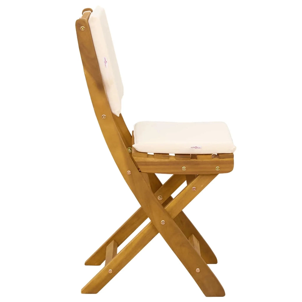Sedie Bistro da Giardino 2 pcs Bianco Crema 38 x 46 x 85 cm 42028099