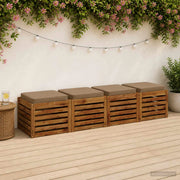 Cuscini per Sedia in 4 Pezzi VUGHT 4 pcs 100% Poliestere 946235