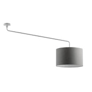 Vivien Plafoniera Bianca con Paralume Antracite 48cm - Lampada Soffitto E27, Classe I, IP20, Struttura Metallo Verniciato - Rossini Group