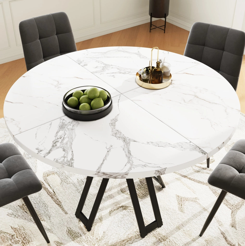 Tavolo da pranzo 100x100x76 cm con piedini regolabili; MDF e metallo nero