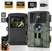 Cassa da osservazione esterna con visione notturna - 4K Ultra HD - Ricaricabile - Impermeabile - Osservazione all'aperto