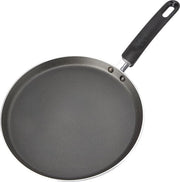 Piatto per pannocchie, piatto per pannocchie, sicuro per induzione e con trattamento antiaderente, con ricetta stampata, 24 cm (11"), nero