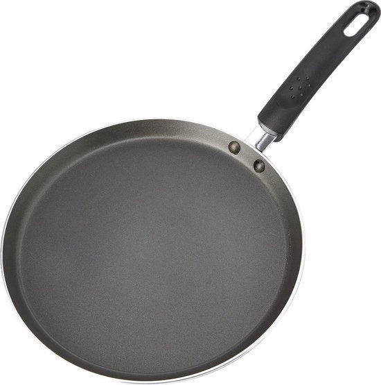 Piatto per pannocchie, piatto per pannocchie, sicuro per induzione e con trattamento antiaderente, con ricetta stampata, 24 cm (11"), nero