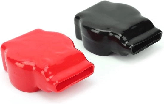 Copertura dei Terminali Batteria - 2 Pezzi PVC - Positivo Negativo - Copertura dei Terminali Superiore - Protezione dei Terminali Batteria - Universale - Auto - Motocicli - Camion - Camper.