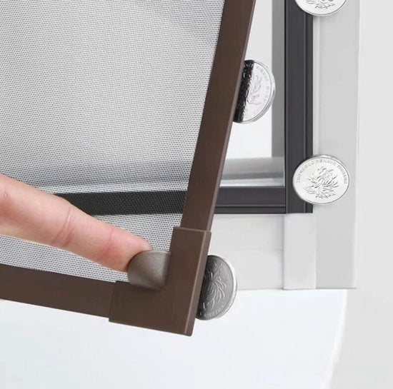 Magnetico per finestra - 110*150cm - finestra antizanzare - senza perforazione necessaria - adatto per finestre di tetto e camere da letto - magnetico autoadesivo - finestra autoinstallabile - rimovibile - antizanzare
