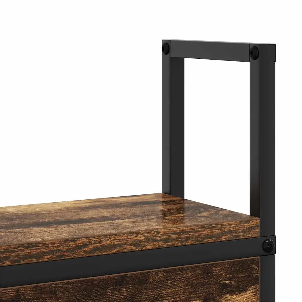 vidaXL Testata contenitore Rovere fumo 200 cm Legno multistrato