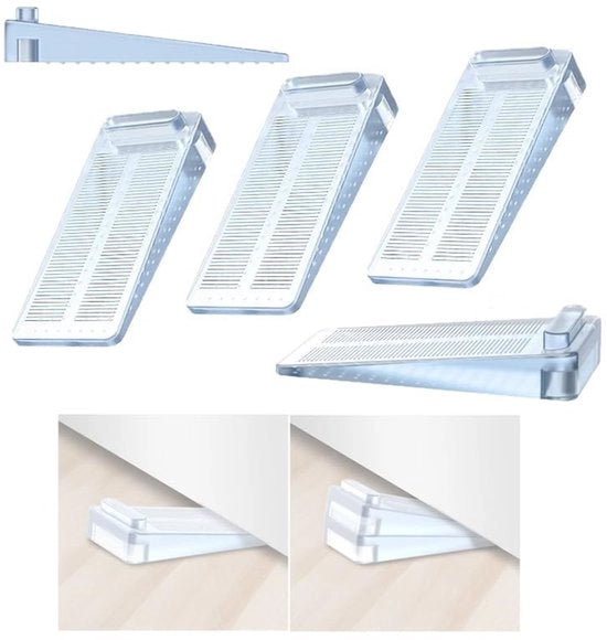 Stopperi antiscivolo per porte 4 pezzi - Resistente allo shock - Dampening del rumore - Duraturo - Autoadesivo - Diametro 4,2 cm - Maniglie per porte