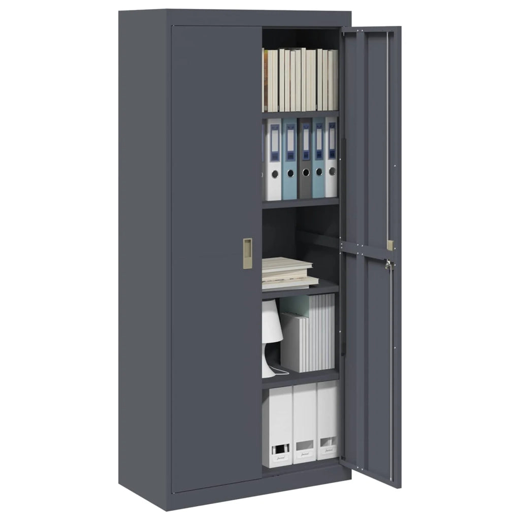 Armadio Antracite 80 x 40 x 180 cm Acciaio