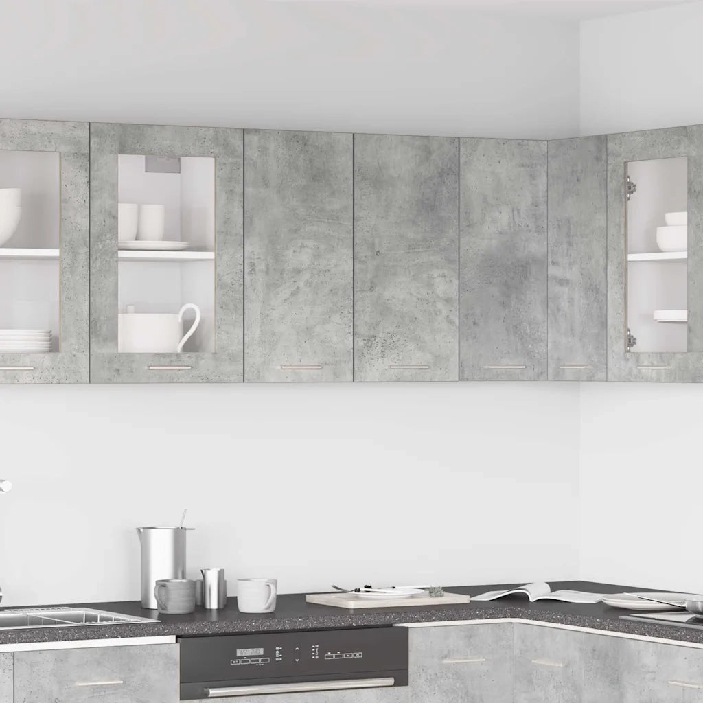 Pensile da Cucina Grigio Cemento 60x31x60 cm Legno Multistrato 861228