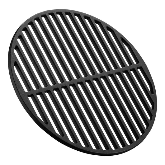 Griglia in ghisa per camino rotonda 34,5 cm, griglia in ghisa per barbecue a carbone e a gas, piastra in ghisa per carne, pesce, verdure