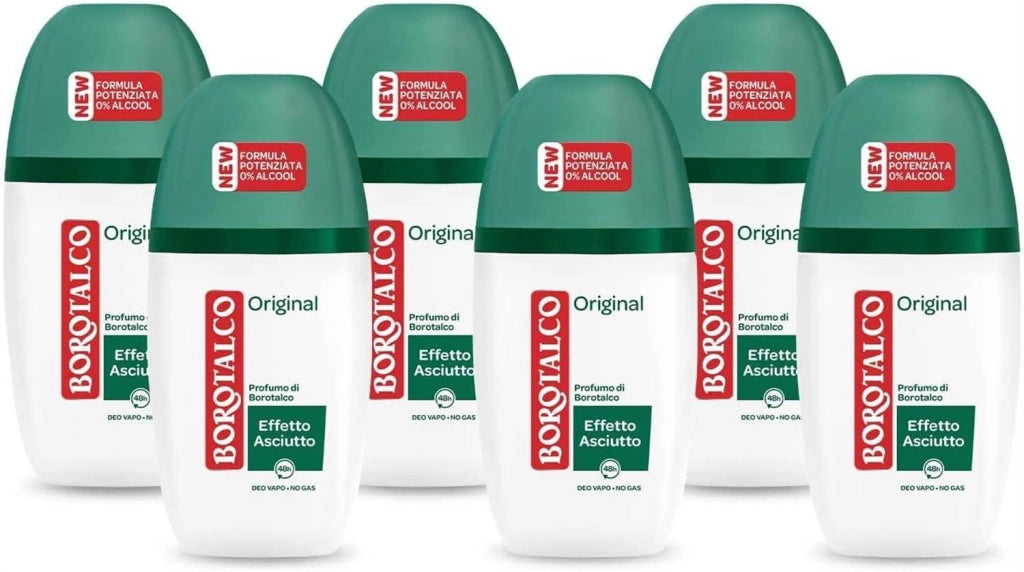 BOROTALCO SET 6 PZ DEO VAPO 75ML L'UNO NEW ORIGINAL PROFUMO DI BOROTALCO + ASCIUTTO