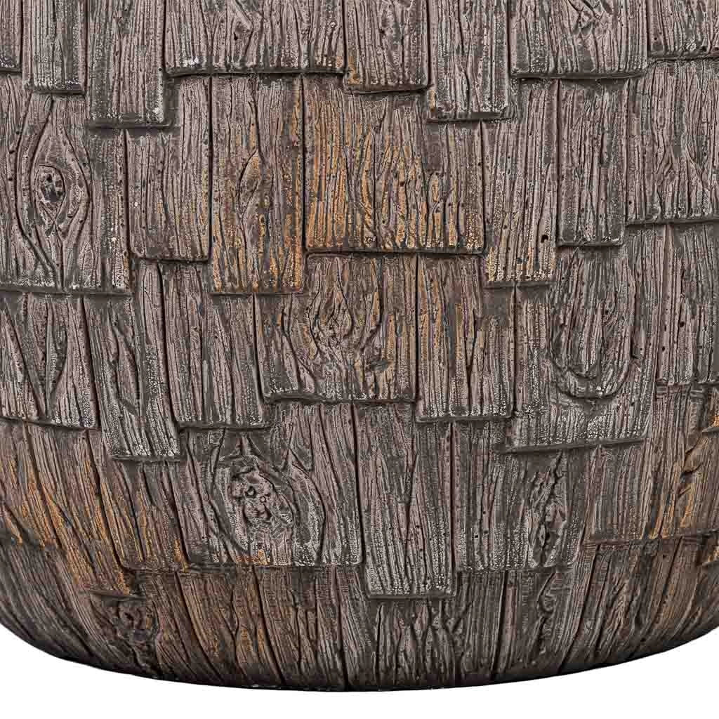 Vaso fibra di vetro marrone rossastro 35x35x30 cm