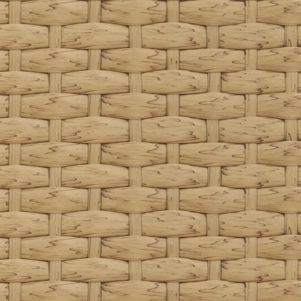 Set Divano da Giardino 2 pcs Naturale Rattan sintetico Acciaio