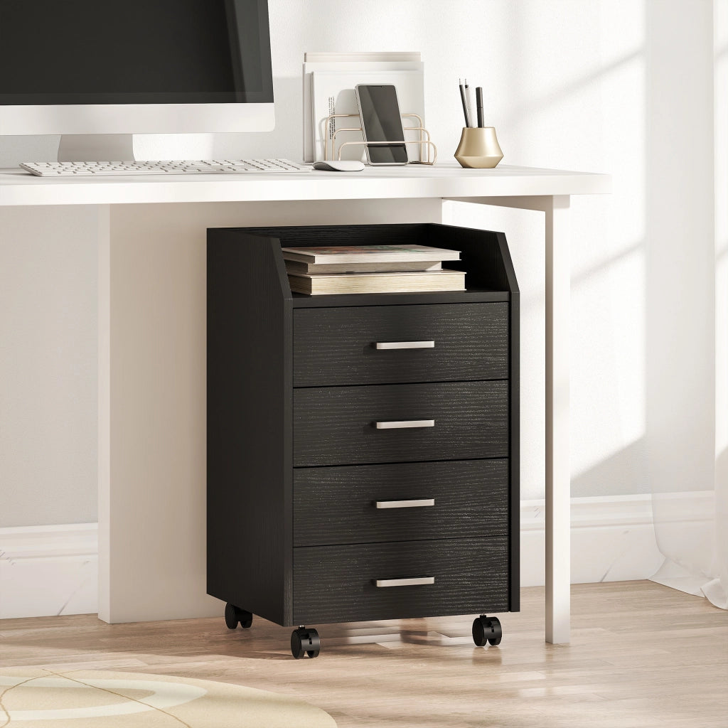 Scrivania con cassetti ¨C zephmum ¨C 40x36x65 cm nero