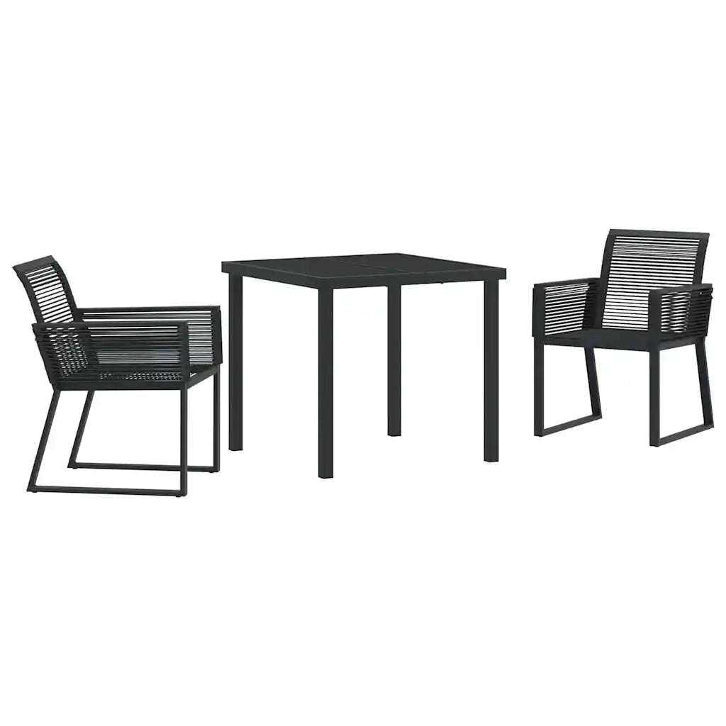Set da Pranzo per Giardino 3 pcs Nero 3379310