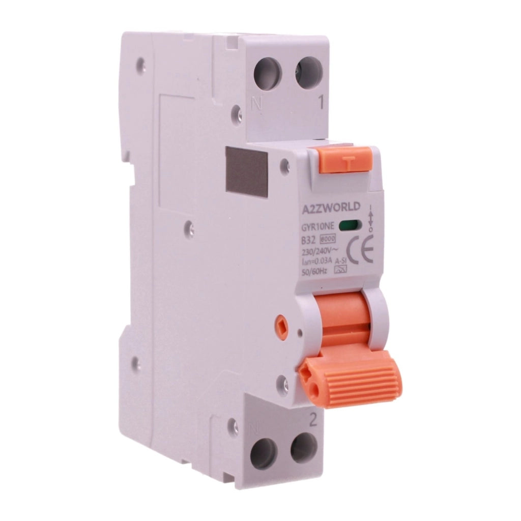 RCBO Interruttore Magnetotermico Differenziale Tipo A-SI Super Immunizzato, Curva B 1P+N 1M 6000A 30mA AC 230V IP20, GYR10N, Disponibili 6A 10A 16A 20A 25A 32A 40A (B32A)