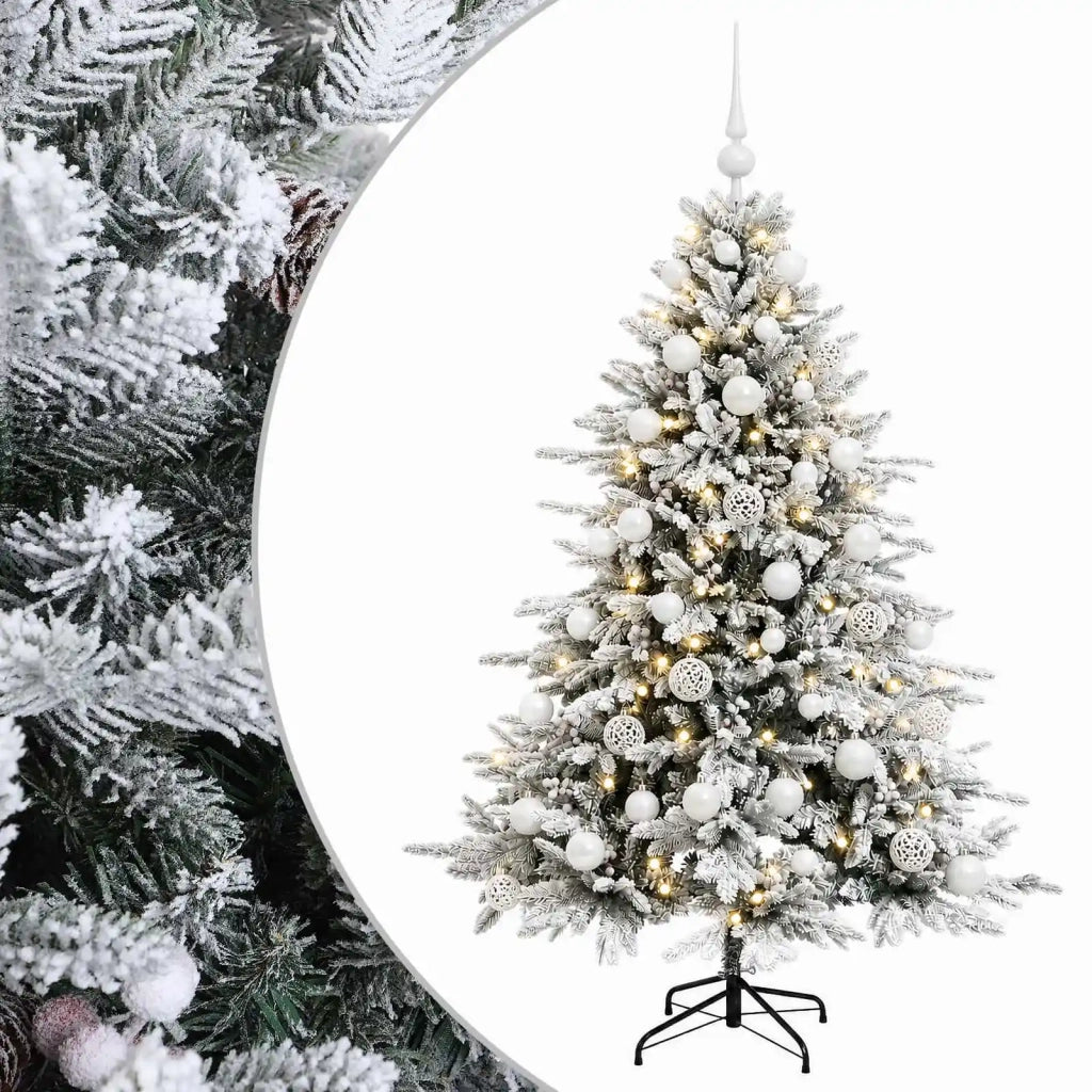 Albero di Natale artificiale con palline 150 cm 150 LED 3466064