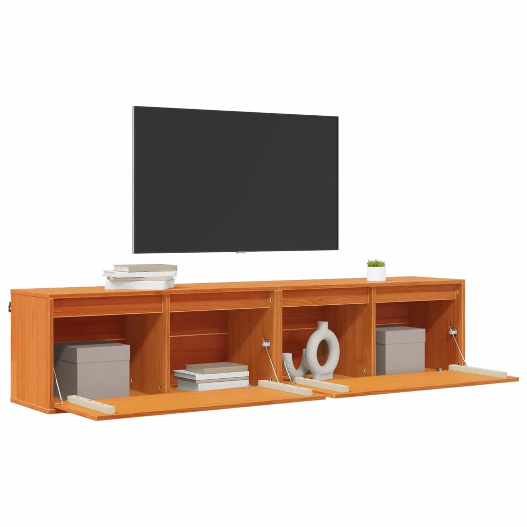 Armadietto a muro 2 pcs Marrone cerato 80 x 30 x 35 cm 869856