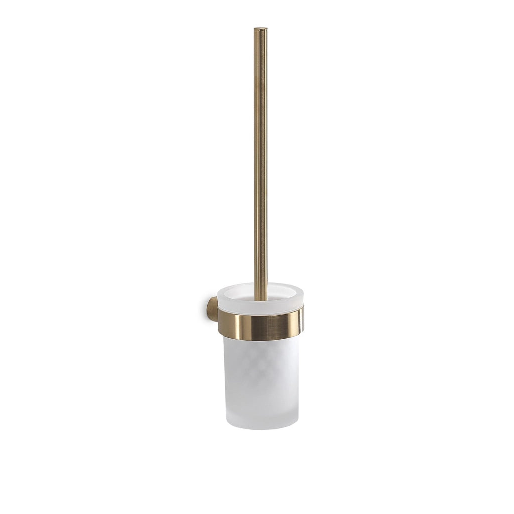 Scopino WC con ciuffo in setole da muro in ottone e Cromall PI33-03 Gedy serie PIRENEI Oro Matt