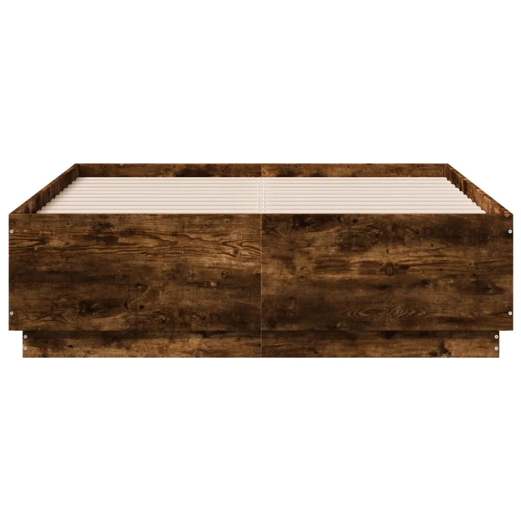 Giroletto Luci LED Rovere Fumo 135x190 cm Legno Multistrato 3209650