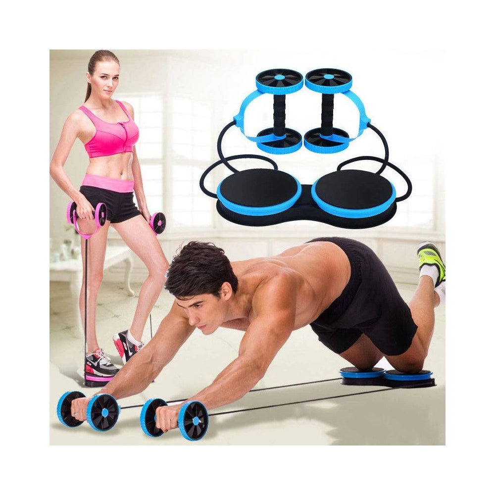 Trade Shop - Roller Multifunzione Estensore Addominali Pettorali Glutei Cosce Fitness -