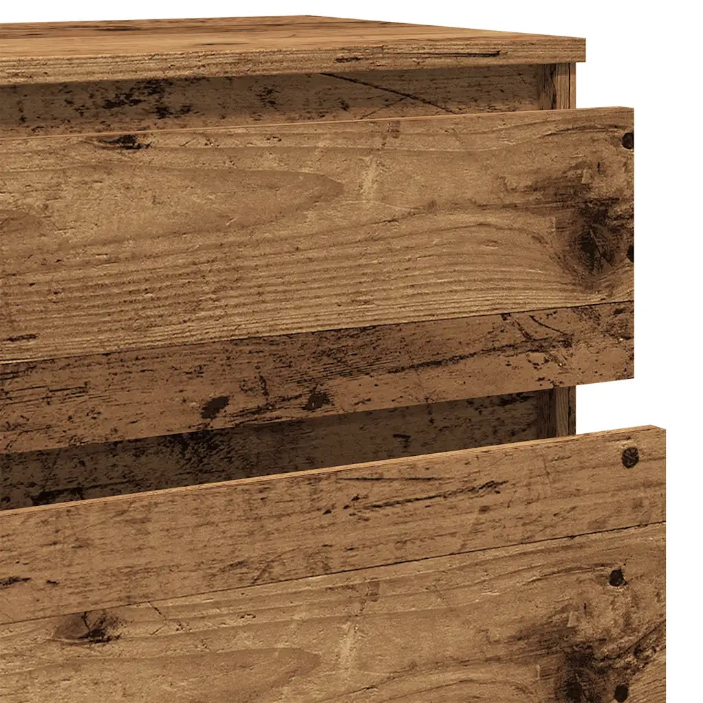 Cassettiera Legno Antico 60x36x103 cm in Legno Multistrato