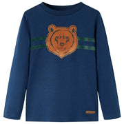 Maglietta per Bambini Maniche Lunghe Blu Marino 104cod mxl 108122