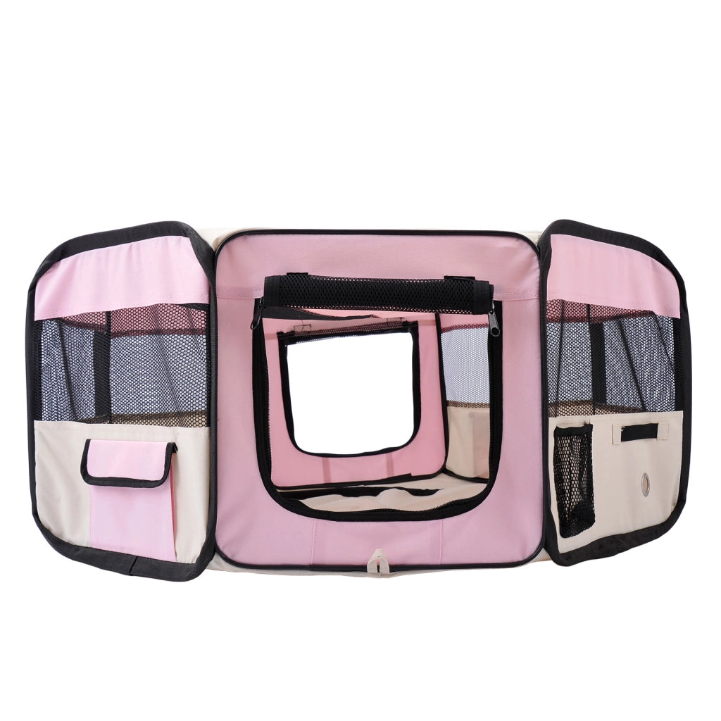 Recinto Pieghevole per Cani e Gatti ¨C Xylo ¨C Tessuto Oxford Impermeabile ?90x41 cm Rosa