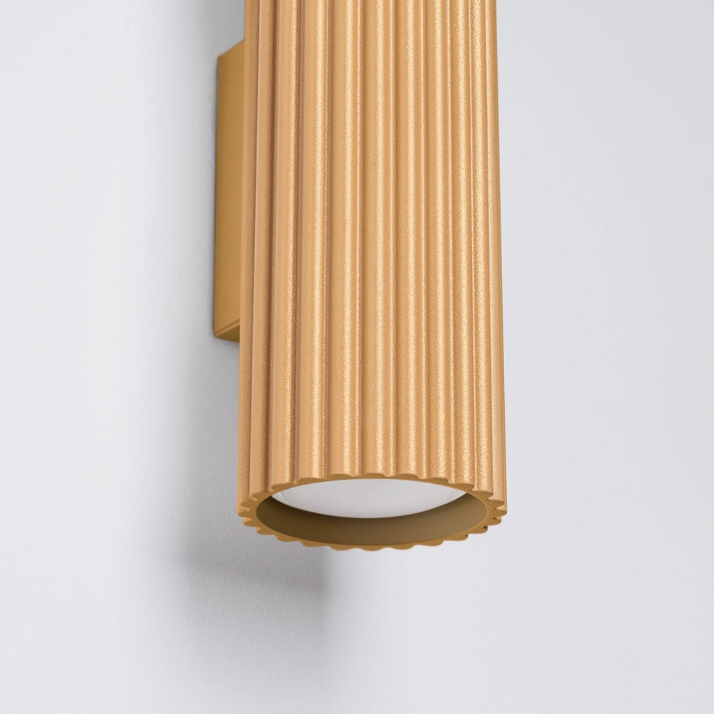 Applique moderna oro tubo rigato 30cm 2xGU10 GRAVIO