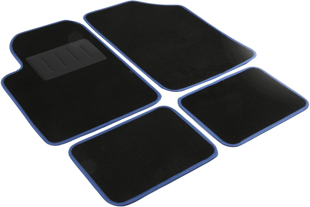 Set tappetini auto essential bordo blu.