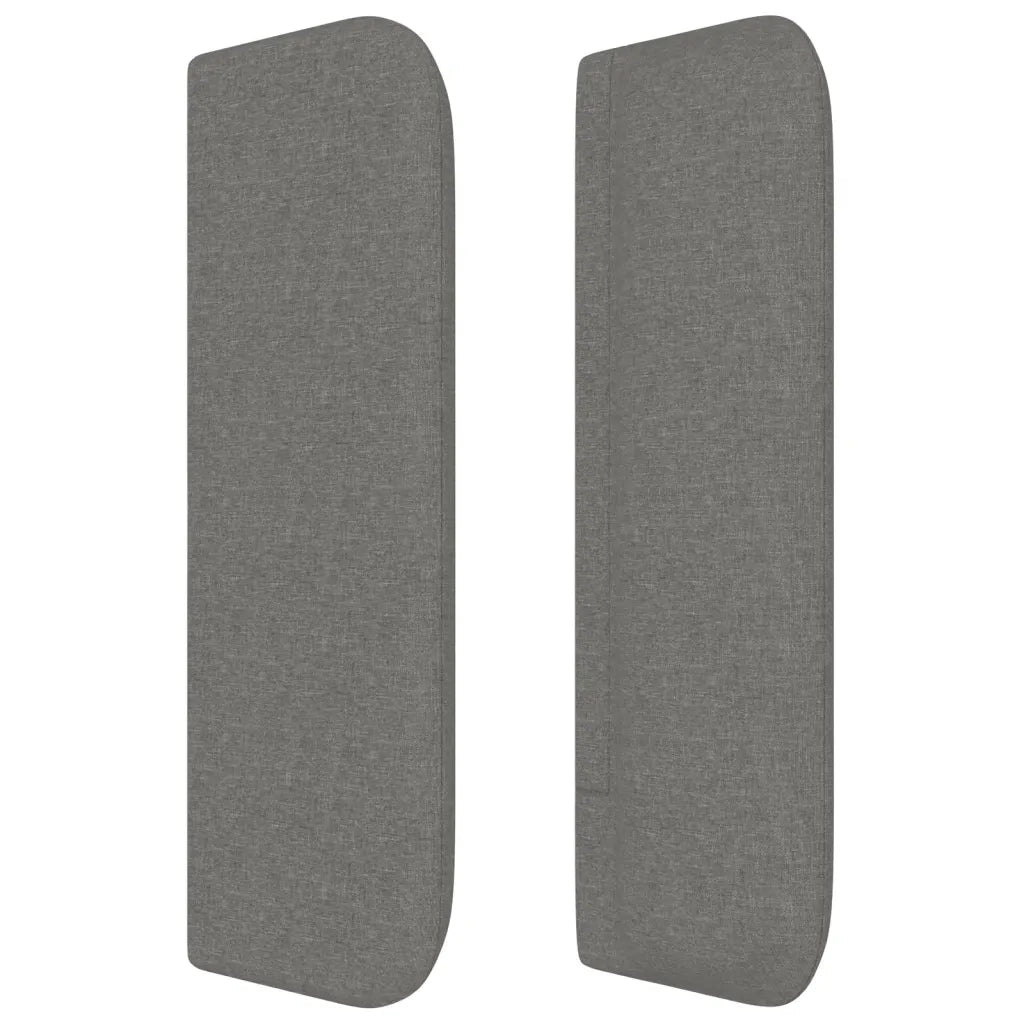 Testiera ad Orecchio Grigio Scuro 83x16x78/88 cm in Tessuto