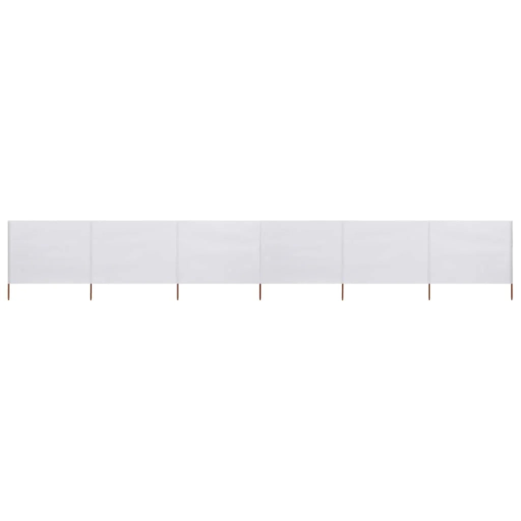 Schermo divisorio in tessuto a 6 pannelli 800 x 80 cm bianco 02_0008848